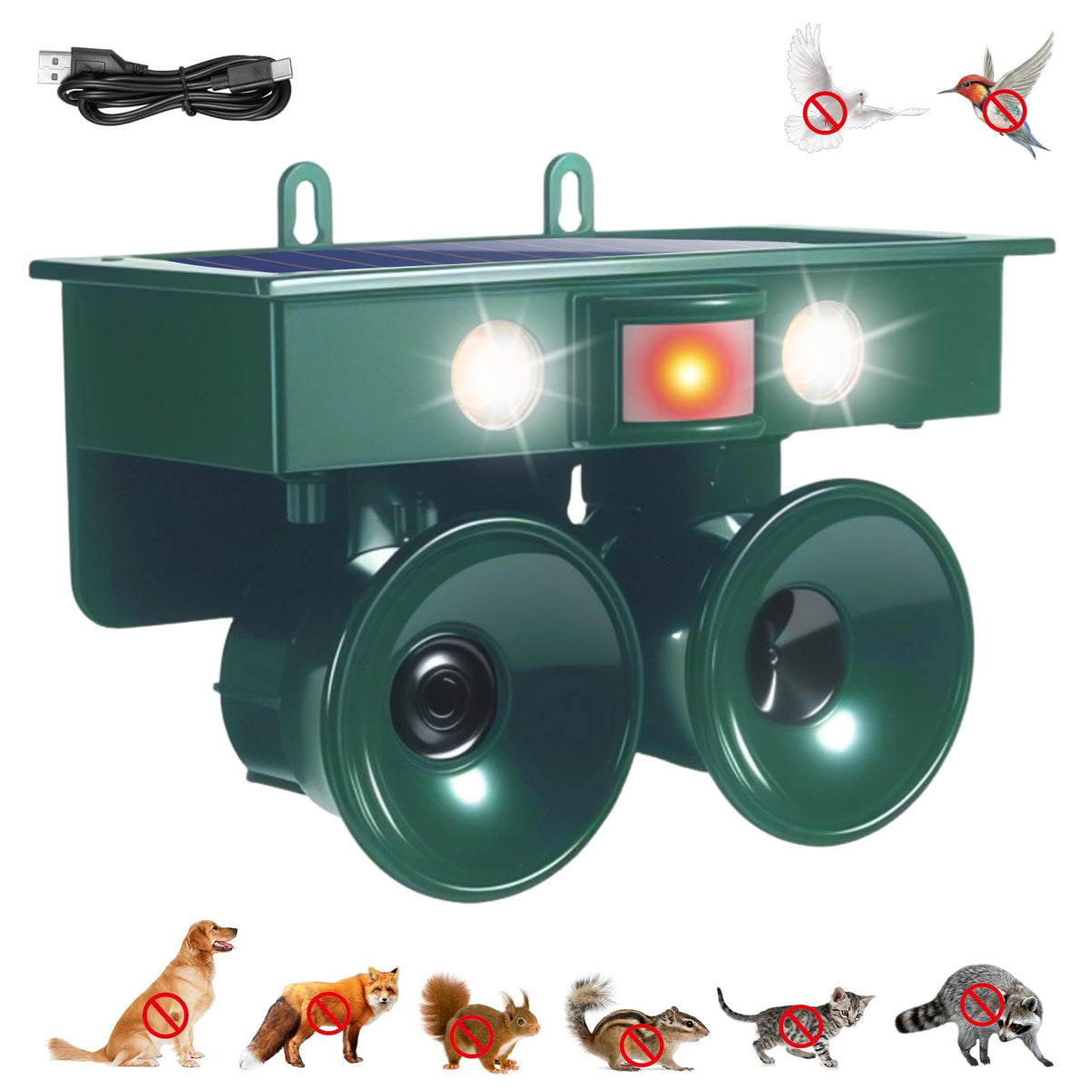 Jahy2Tech bird deterrent outdoor front view helps reduce persistent birds in outdoor areas