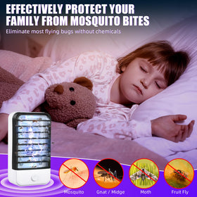 Jahy2Tech bug zapper plug-in in kitchen reduces gnats near fruit