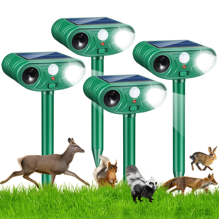 Jahy2Tech Fortress Pro outdoor-deterrent front view protects gardens with ultrasonic signals.