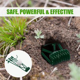 Jahy2Tech mole trap setup in action for efficient control.