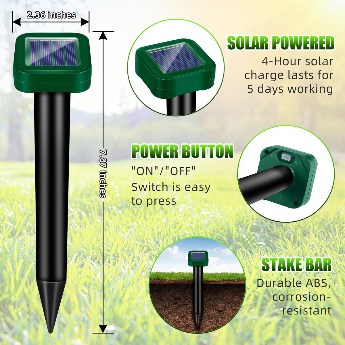 Jahy2Tech perimeter protection system reduces tunnels in large lawns.
