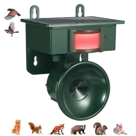 Jahy2Tech solar ultrasonic bird deterrent front view protects outdoor spaces from pests