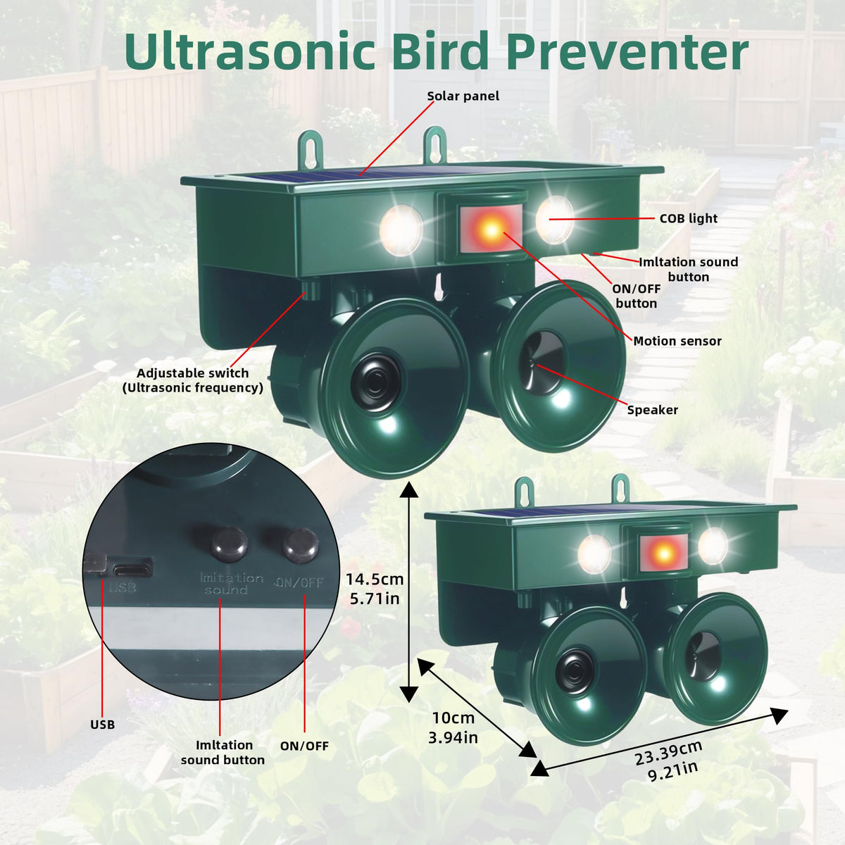Jahy2Tech solar + USB dual power keeps protection continuous