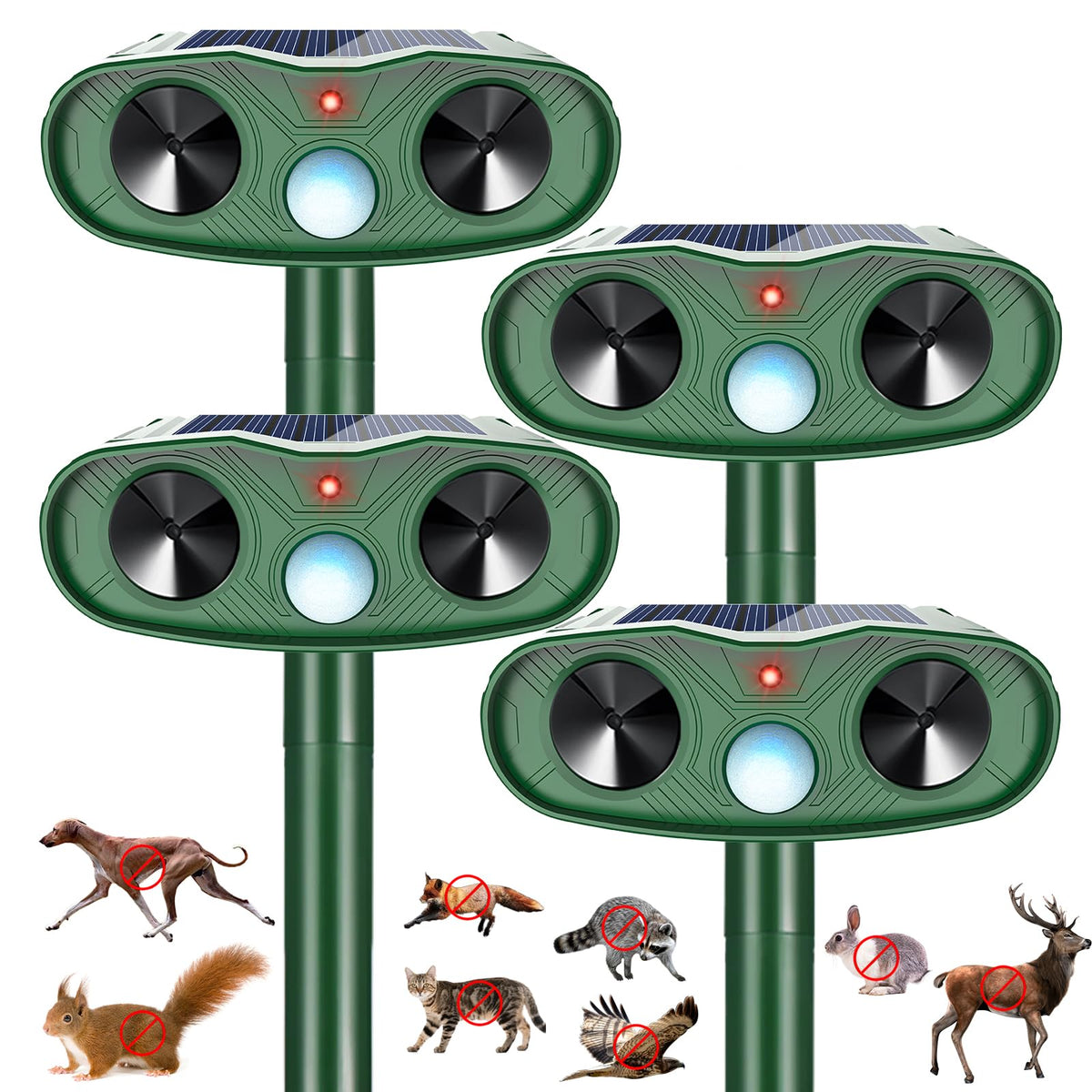 Jahy2Tech Sonic Fortress Pro in the garden deters deer and wildlife.