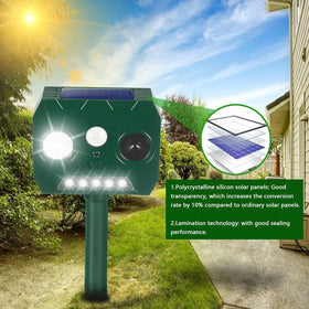Jahy2Tech Sonic Fortress Pro squirrel deterrent guards yard plants.