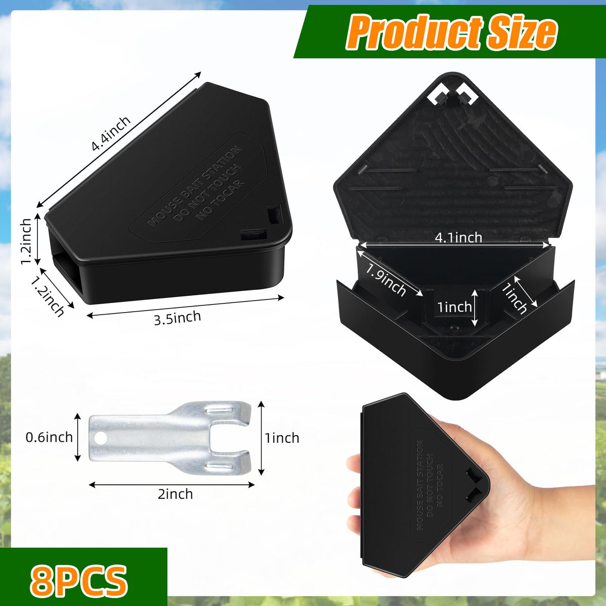 Sturdy ABS plastic Jahy2Tech station, reusable and weather resistant.