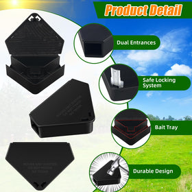 Triangular low-profile design fits tight corners and under furniture.
