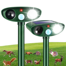 Jahy2Tech Upgraded Sonic Fortress Pro in outdoor use deterring deer and pests
