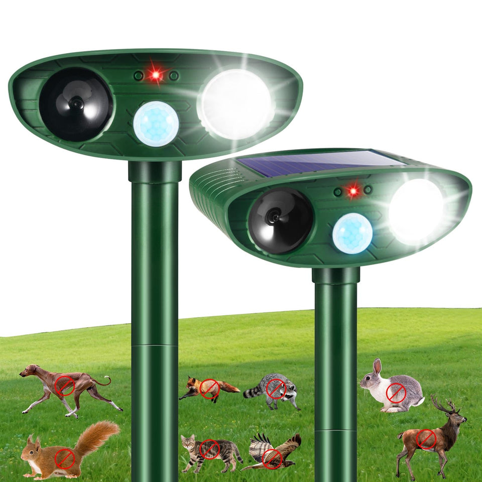 Jahy2Tech Upgraded Sonic Fortress Pro in outdoor use deterring deer and pests