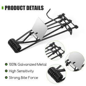 JahyElec gopher trap close-up with galvanized metal durability