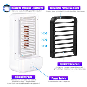 JahyElec indoor bug zapper in living room keeps guests comfortable.