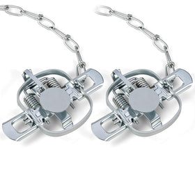 JahyElec mole trap with galvanized metal construction for outdoor use.