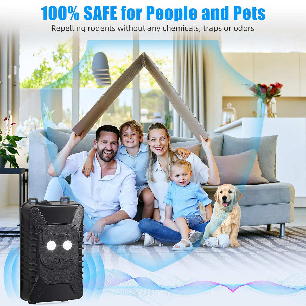 JahyElec versatile power options include car DC, USB, or AA batteries.