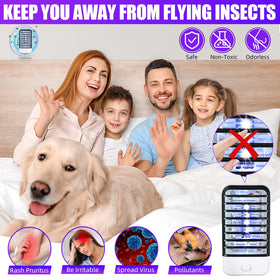 JahyElec purple-light bug zapper with night-time visibility
