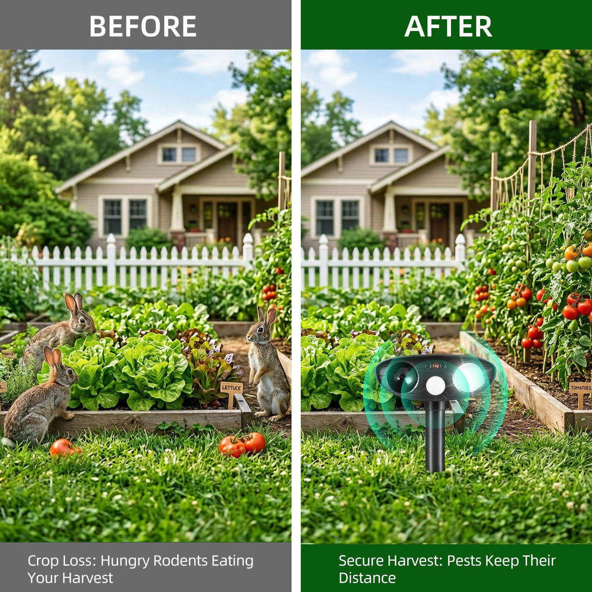 JahyElec Squirrel Fortress Pro animal repellent for yard deters pests.