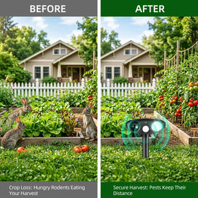JahyElec Squirrel Fortress Pro animal repellent for yard deters pests.