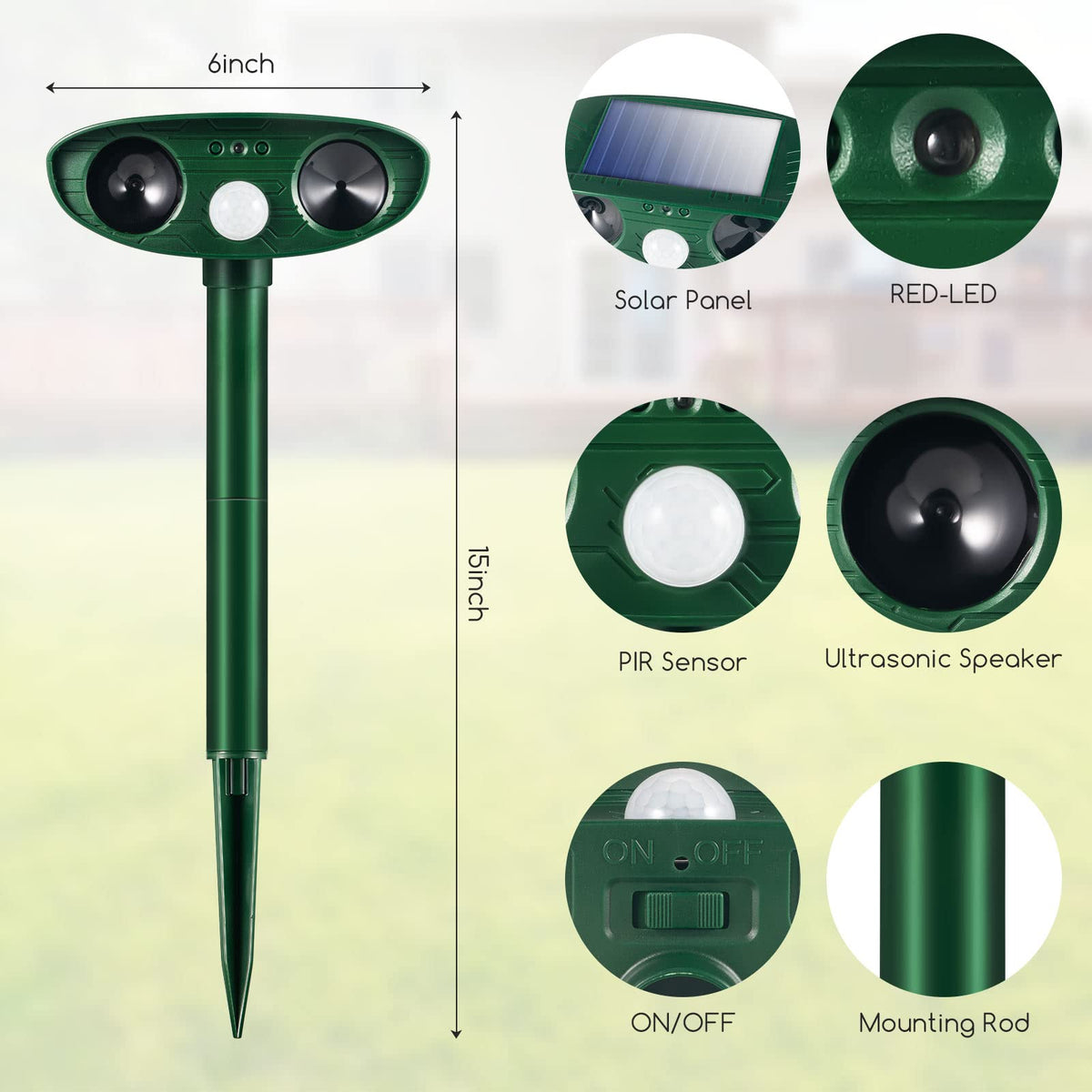JahyElec unit installs on fence or tree for flexible setup