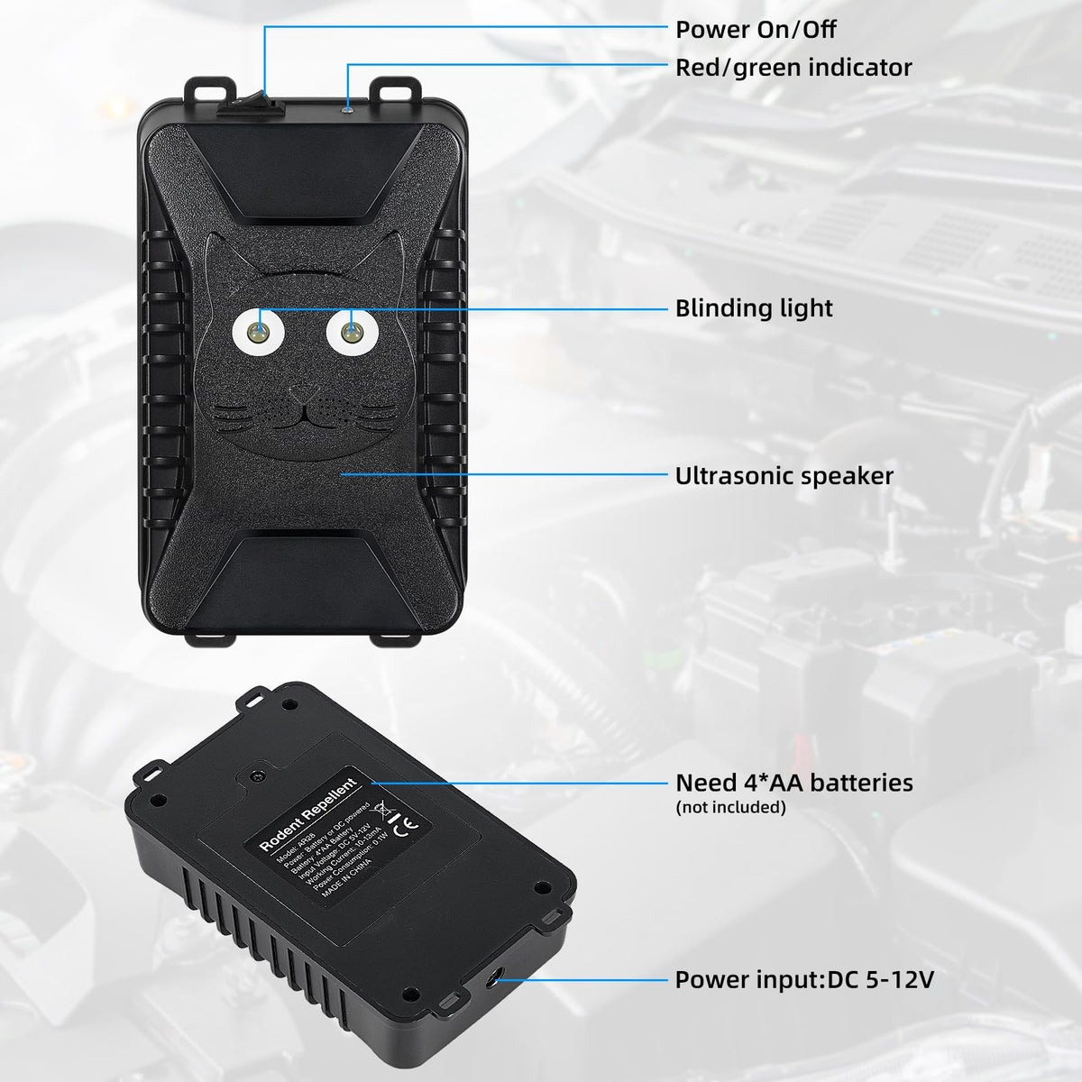 JahyElec rugged ABS construction withstands engine compartment conditions.