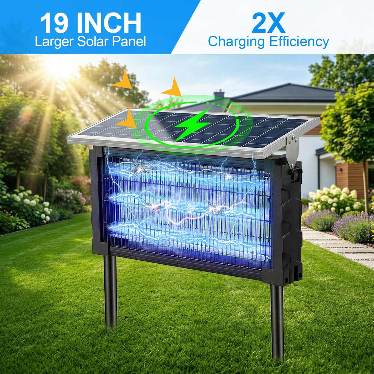 JahyElec bug zapper LED tubes attract flying insects at dusk