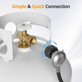 Easy no-tools setup offers flexible placement for grills.
