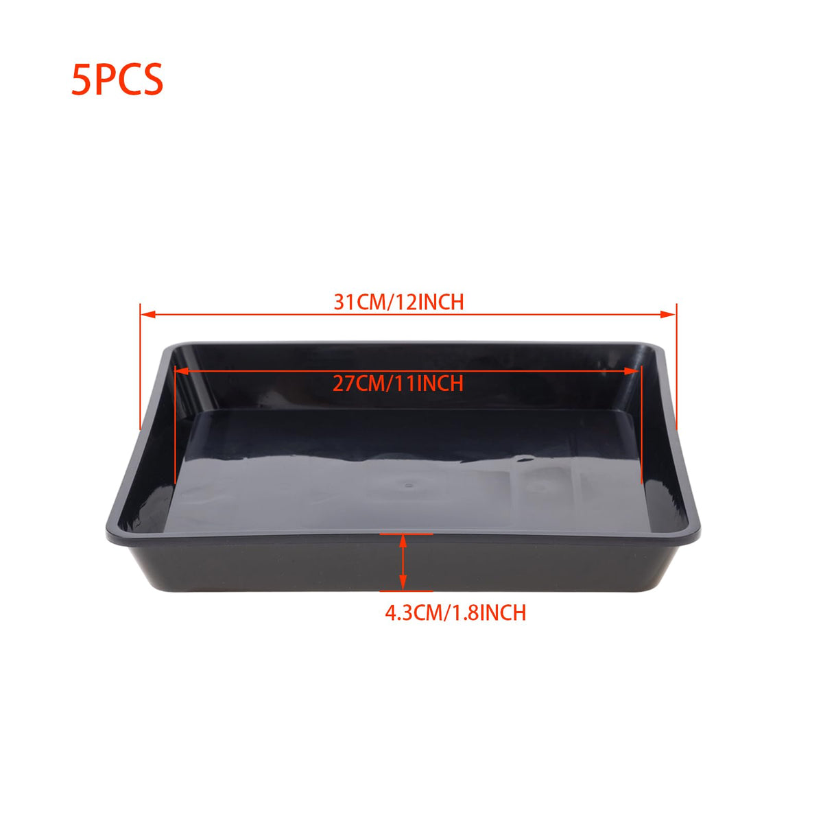 JAKOUE plant saucer clear low-profile helps monitor moisture without clutter.