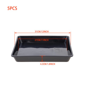 JAKOUE plant saucer clear low-profile helps monitor moisture without clutter.