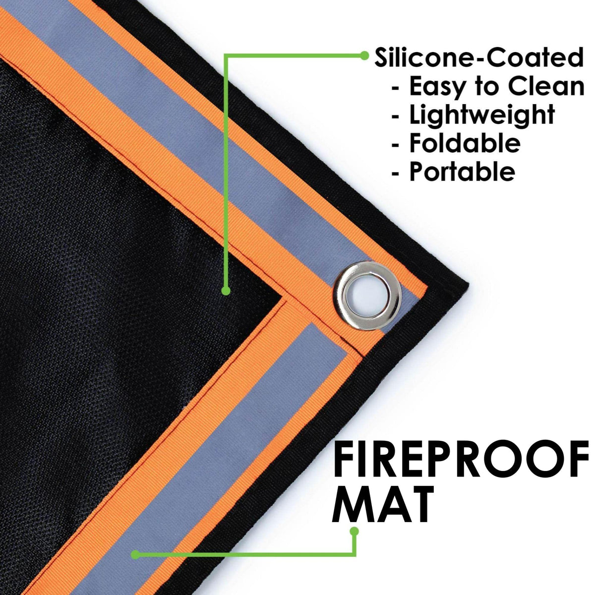 Jametown mat shows 11-inch clearance guidelines for wood decks