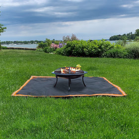Jametown Fire Pit Mat provides heat resistance up to 550°F for outdoor cooking
