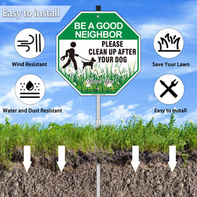 JANLONG easy-install dog sign for lawn enables quick setup.