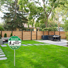 JANLONG front-yard gate sign enhances neighbor awareness and compliance.