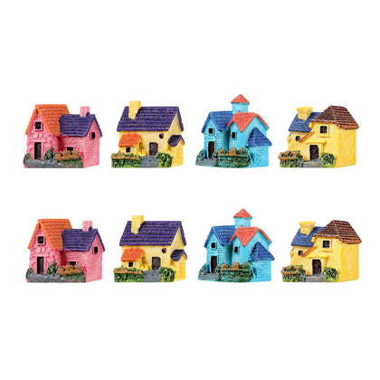 JANOU mini house style 1—cute resin cottage for terrarium decorating and micro landscapes.