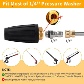 JANSAMN brass 1/4-inch quick-connect for easy setup.