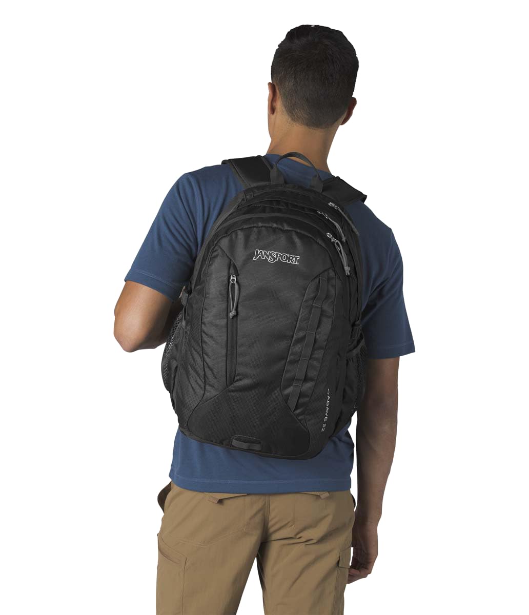 JanSport Agave laptop sleeve view demonstrates 15-inch compatibility and padding