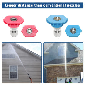 JANZ 40-degree spray tip covering large areas quickly with even cleaning.