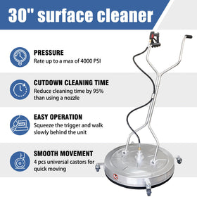 JANZ surface cleaner dual handles for comfortable control during use