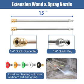 JANZ surface cleaner bundle with extension wands for extended reach.