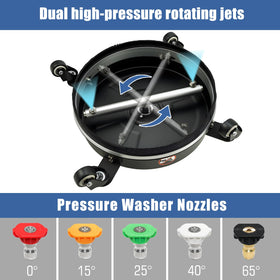 JANZ surface cleaner features a durable stainless steel body for long-lasting use.