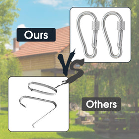 JAOTREL 17-inch helical ground stake provides solid anchoring in hard soil.