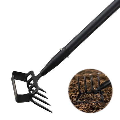 JAOTREL 2-in-1 garden hoe assembly enables quick setup for ready gardening.