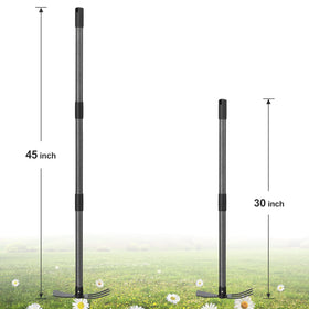 JAOTREL 2-in-1 garden hoe blade and prongs for versatile soil work.