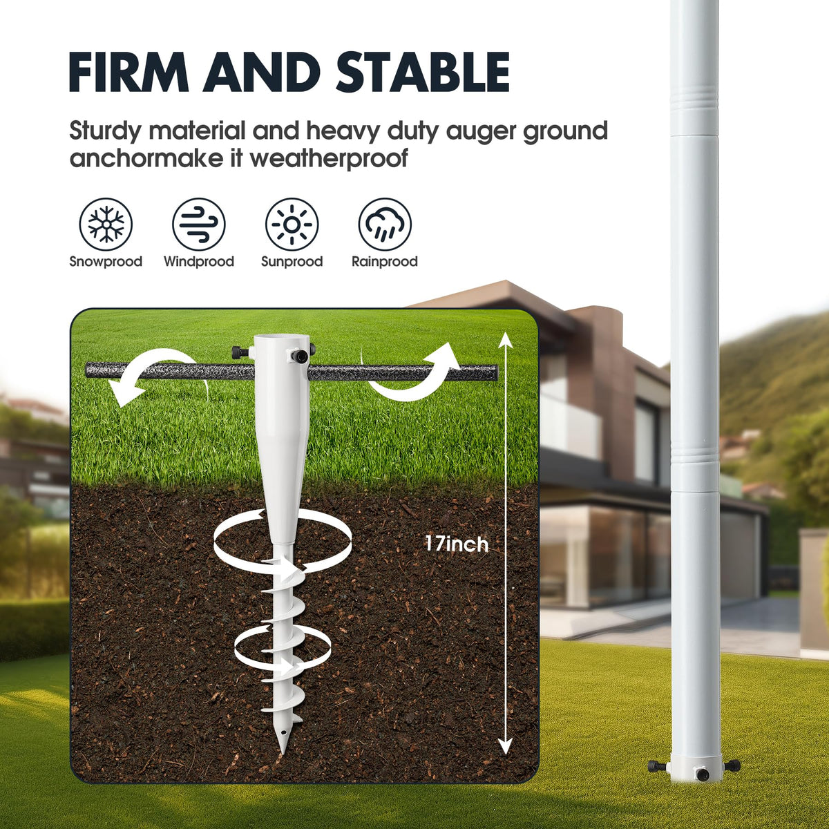 JAOTREL hurricane-proof clamp system secures large signs even in strong winds.