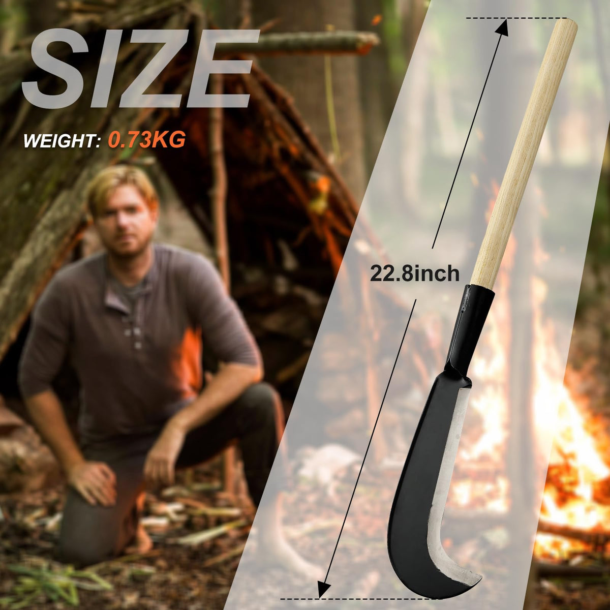 jaotrel machete with ergonomic handle for secure grip in wet conditions