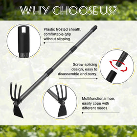 JAOTREL non-slip grip enhances control while weeding and digging.
