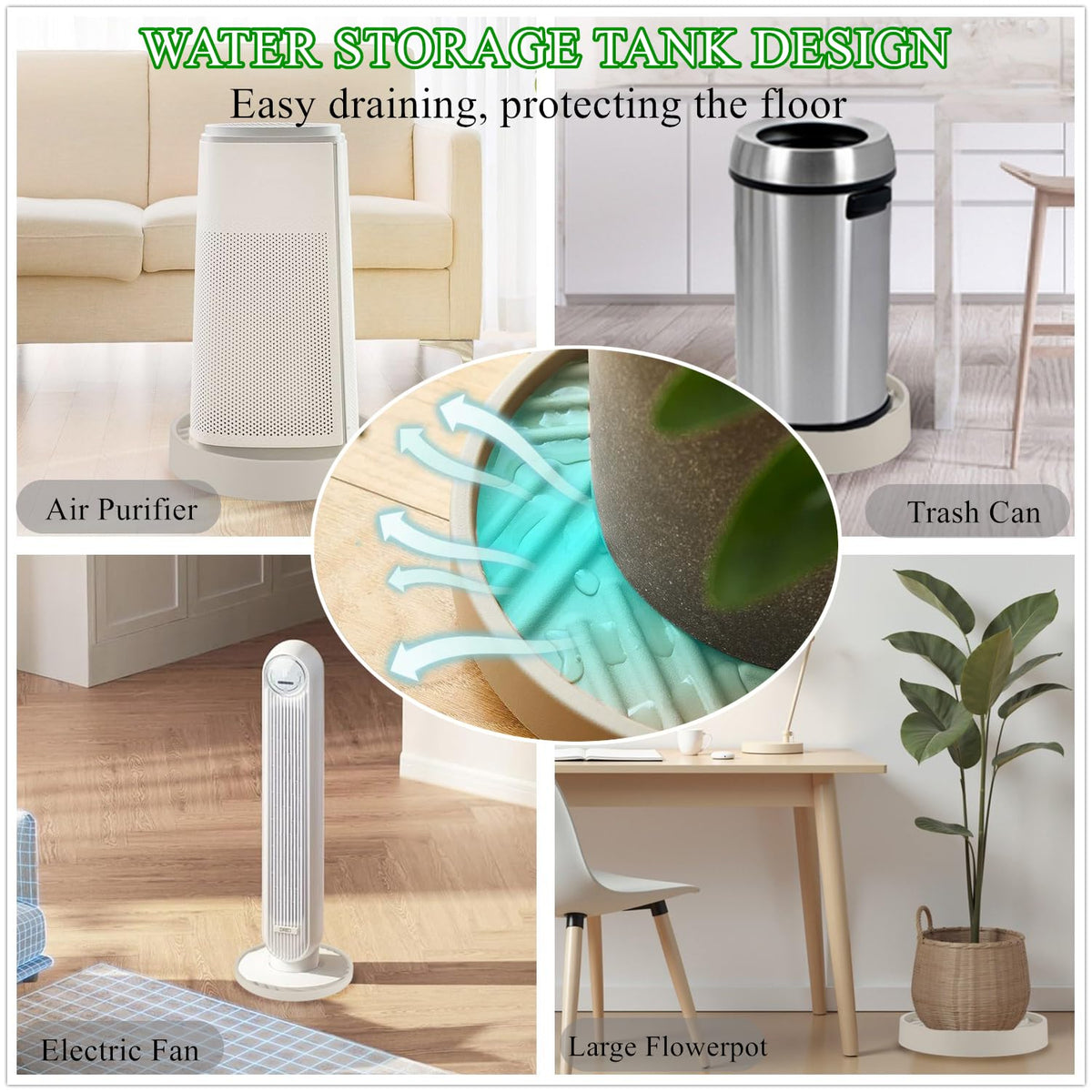 JAOXISOU rubber-ring wheels protect floors during relocation