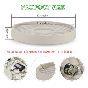 JAOXISOU heavy-duty 165lbs capacity supports large outdoor pots