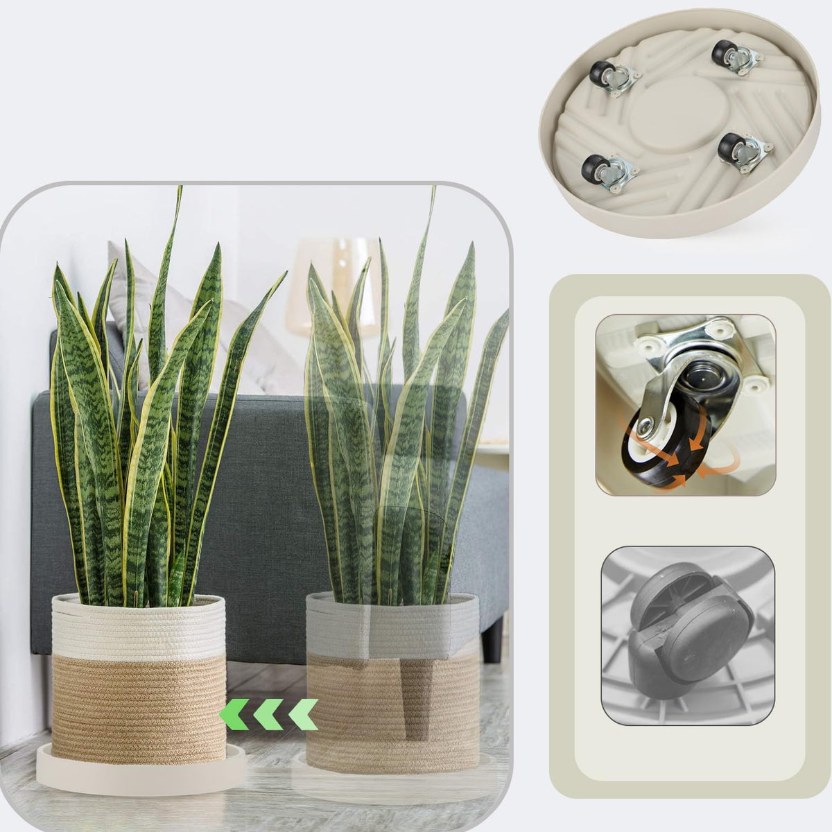 JAOXISOU hidden 360-degree wheels for quiet movement