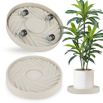 JAOXISOU plant caddy rolling stand 10-inch for effortless pot movement