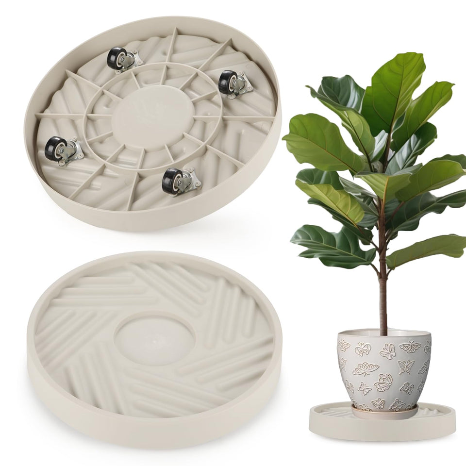 JAOXISOU plant caddy with wheels for easy movement of large pots