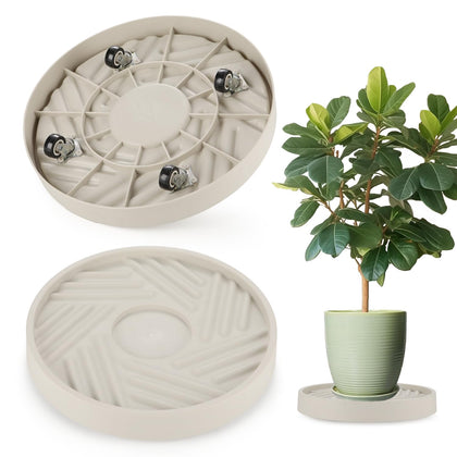 JAOXISOU plant caddy with wheels rolling stand, easy indoor relocation without heavy lifting.