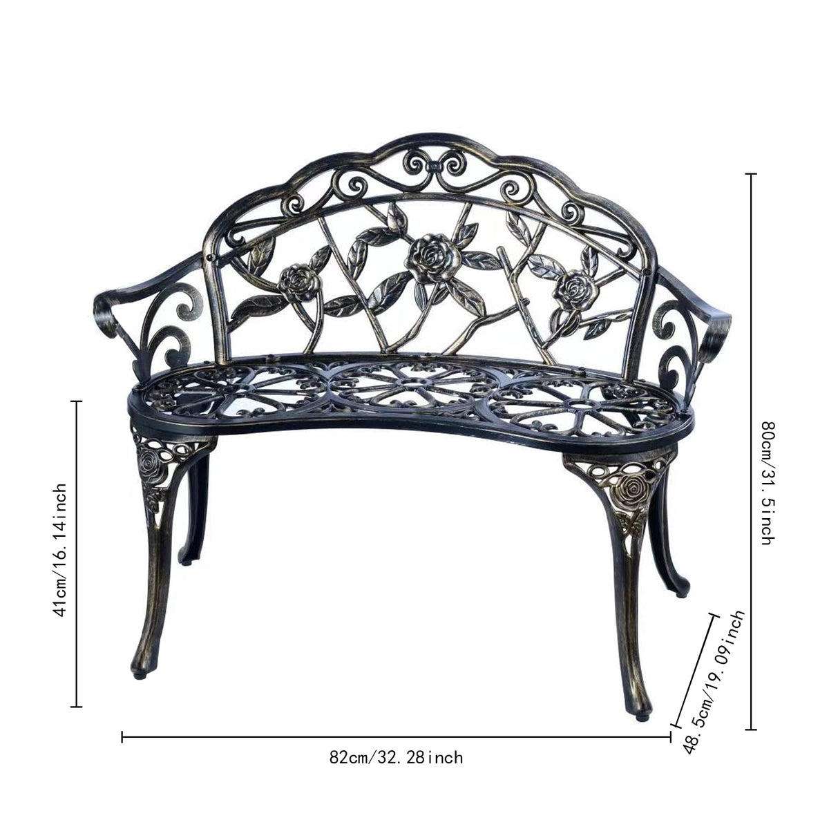 Jardin de Centennial patio bench assembly area with easy setup.